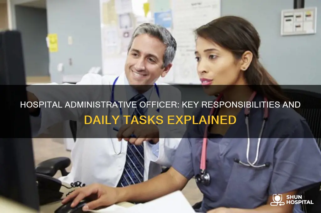 what does an administrative officer do in a hospital