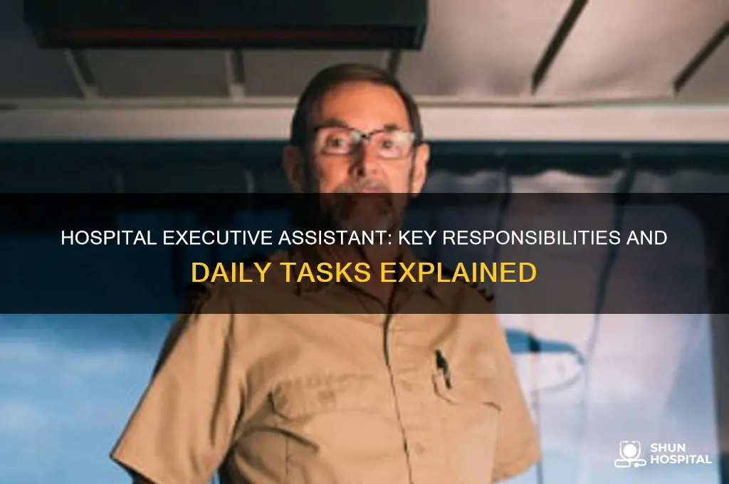 what does an executive assistant at a hospital do