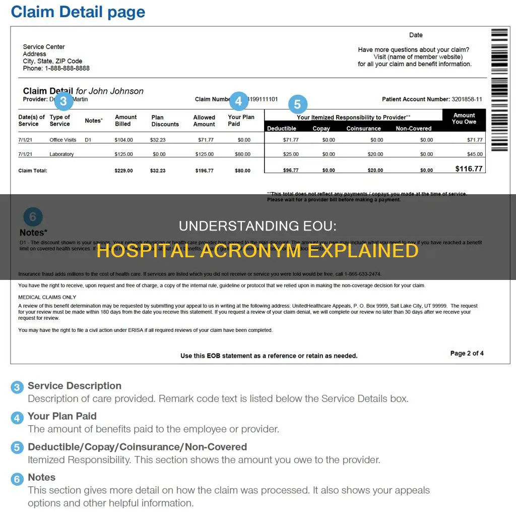 what does eou stand for in hospital