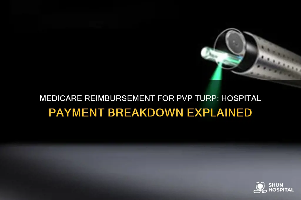 what does medicare reimburse a hospital for a pvp turp