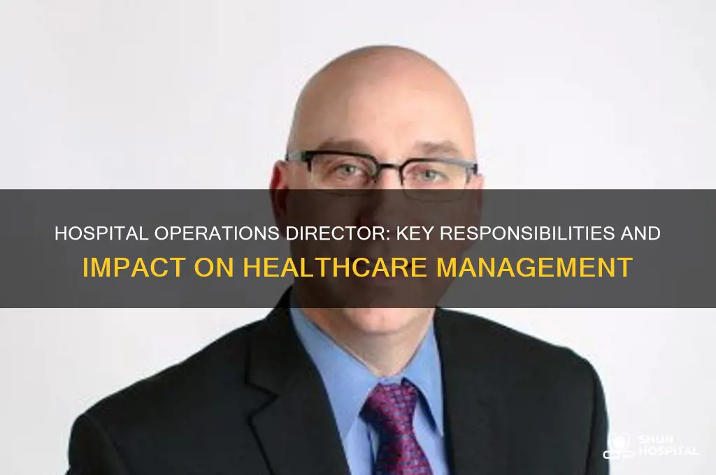 what does the director of operations at a hospital do