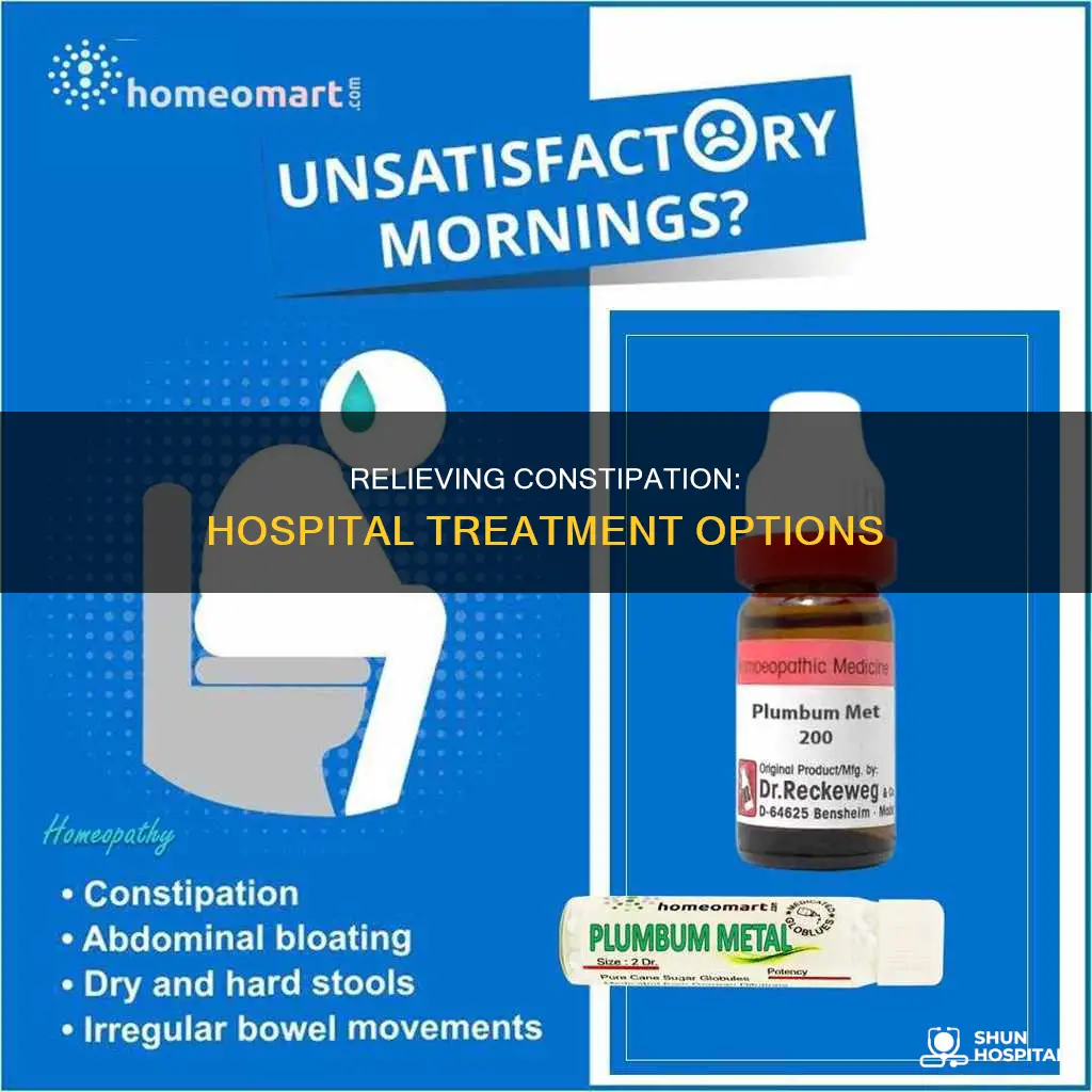 what does the hospital do for constipation