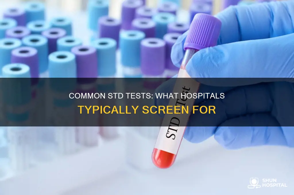what does the hospital usually test for when testing stds