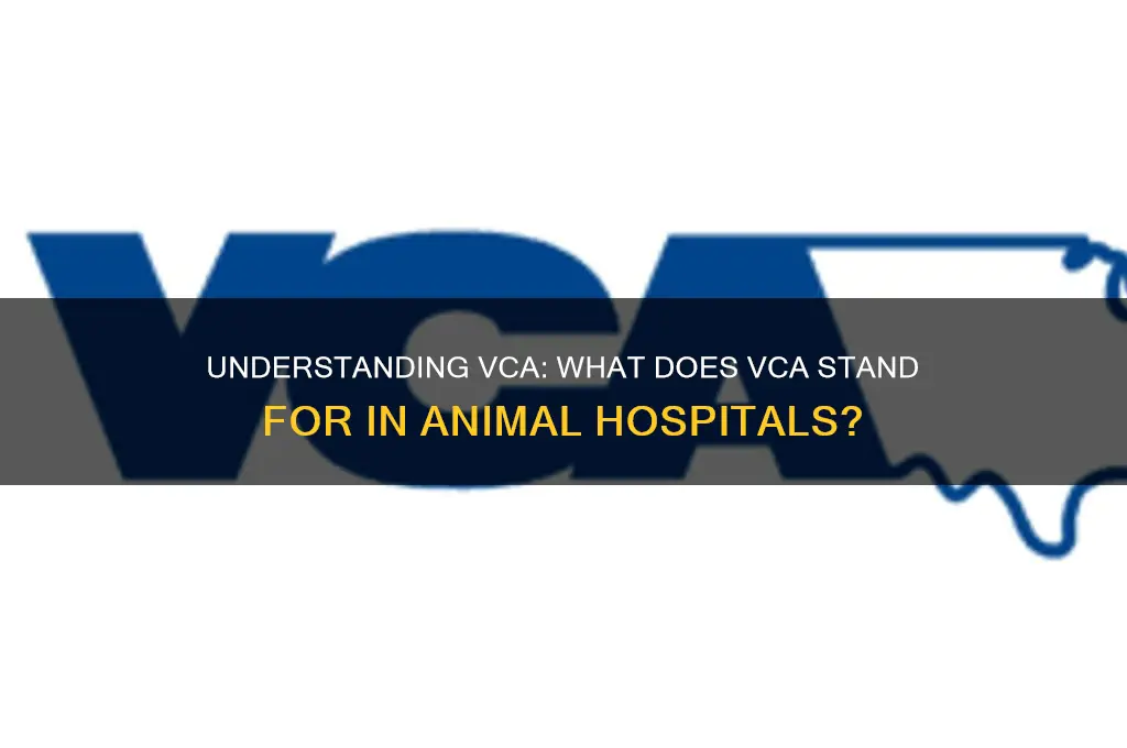what does vca stand for in vca animal hospital