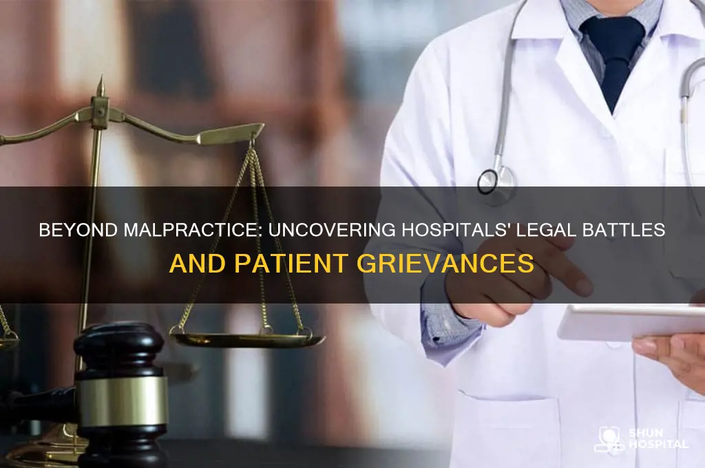 what else is hospital being sued for besides malpractic