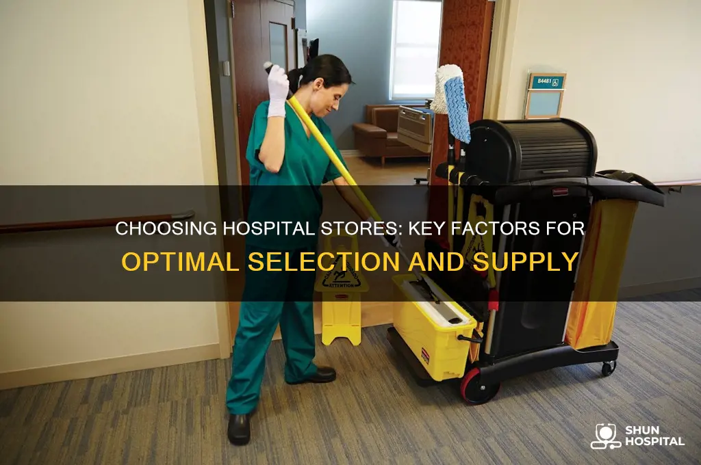 what factors should you consider for selecting hospital stores