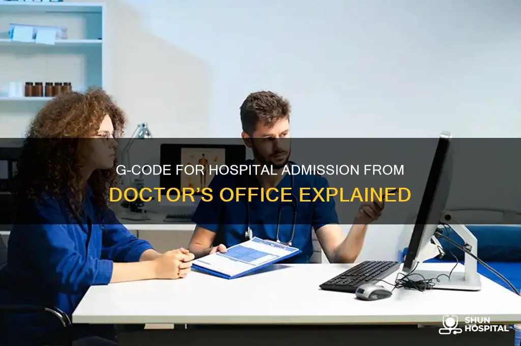what g code for admit to hospital from dr office