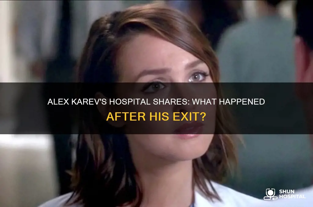what happen to alex karev shares in the hospital