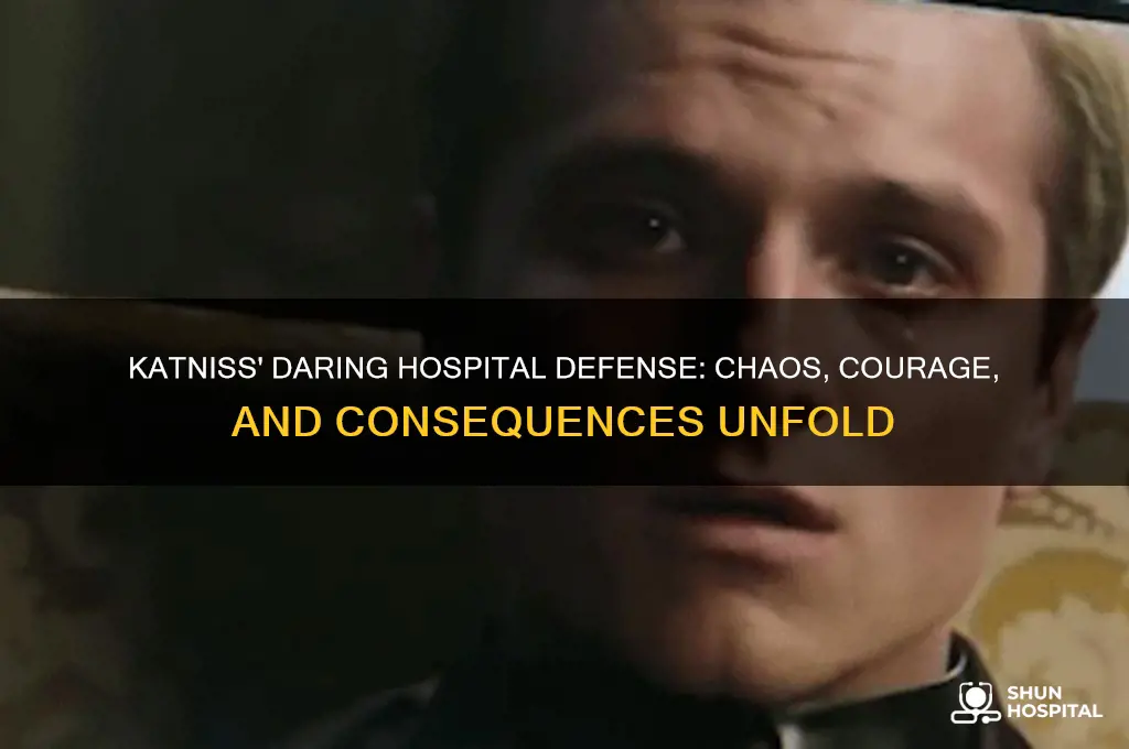 what happened as katniss rushed to defend the hospital
