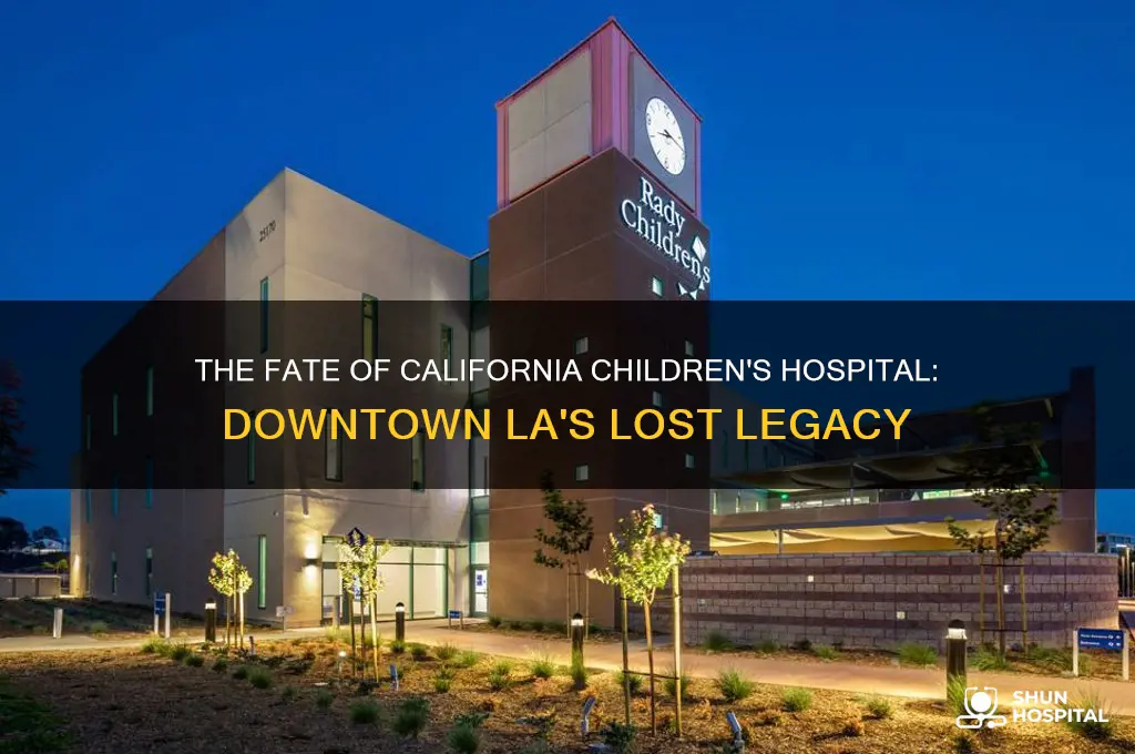 what happened to the california childrens hospital in downtown la