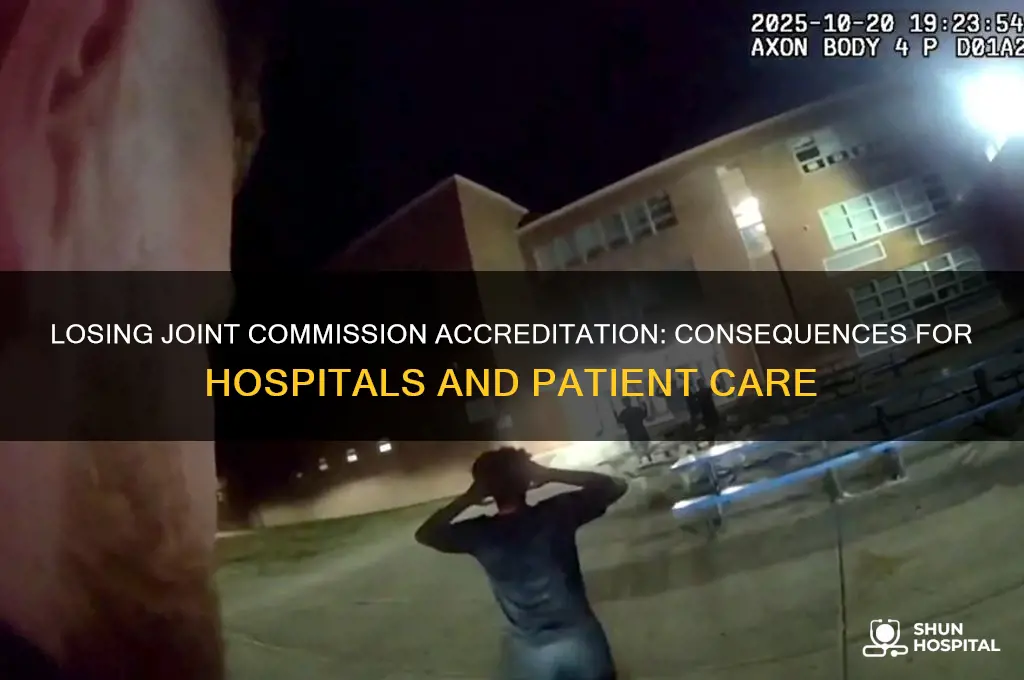 what happens if a hospital loses joint commission accreditation