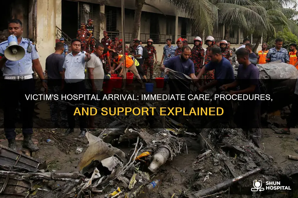 what happens if a victim comes into a hospital