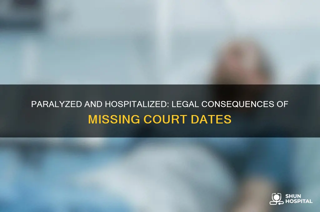 what happens if you are paralized hospitalized and miss court