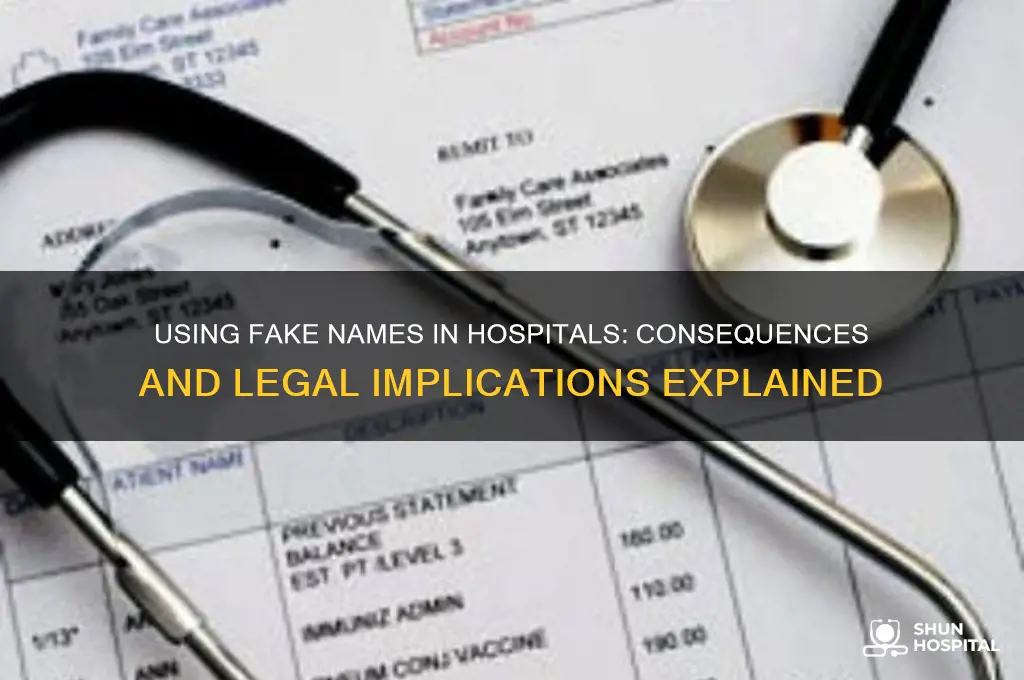 what happens if you give a hospital a fake name
