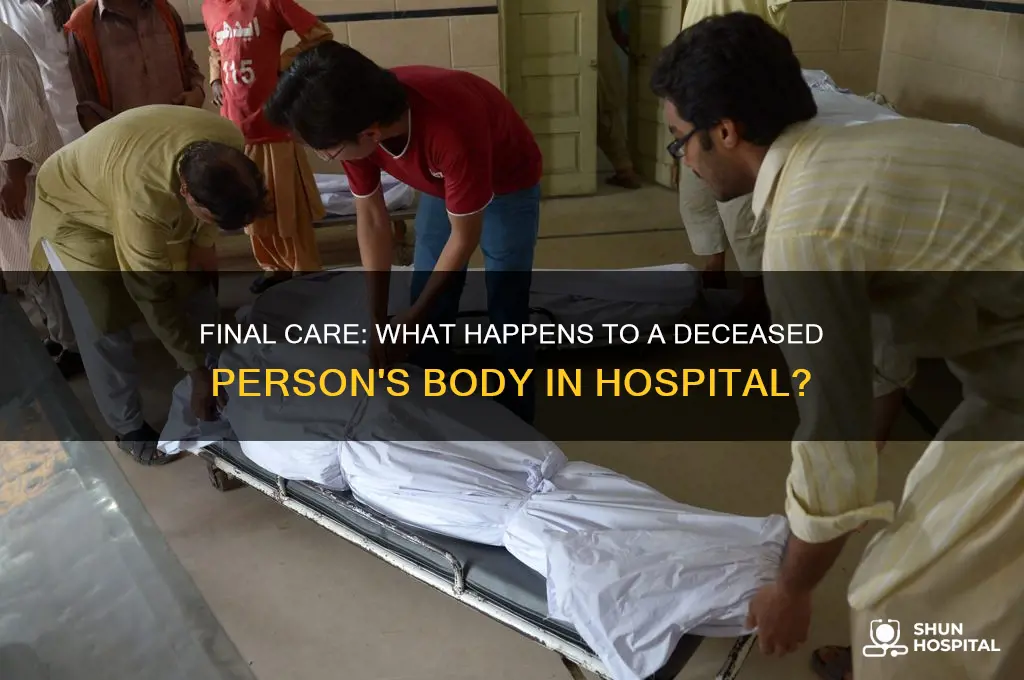 what happens to the deceased persons body before leaving hospital