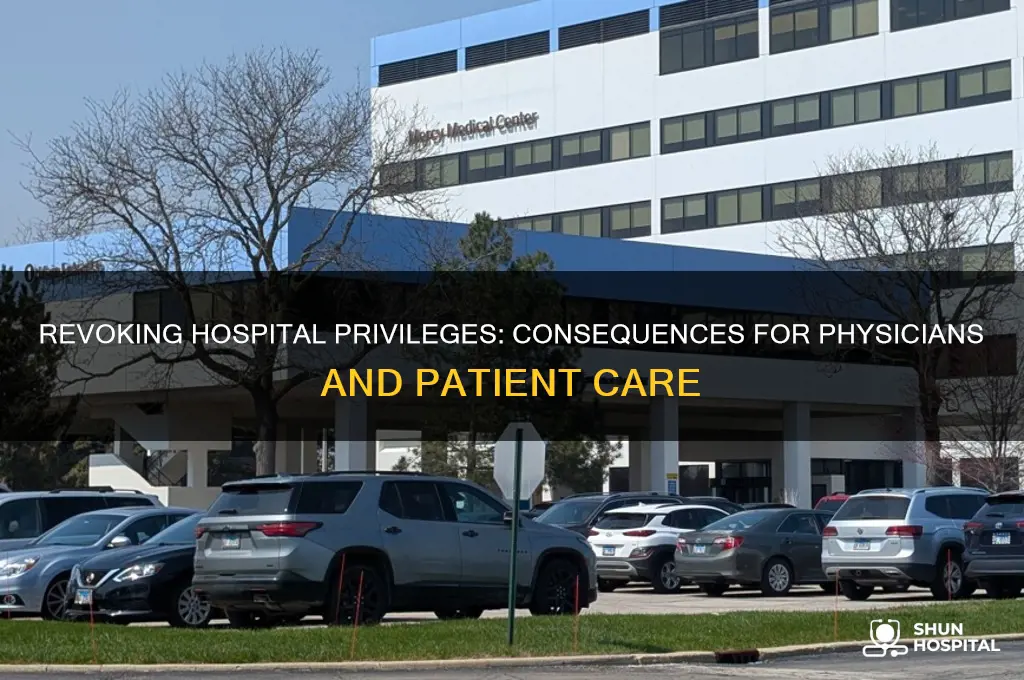 what happens when priveleges are revoked at a hospital