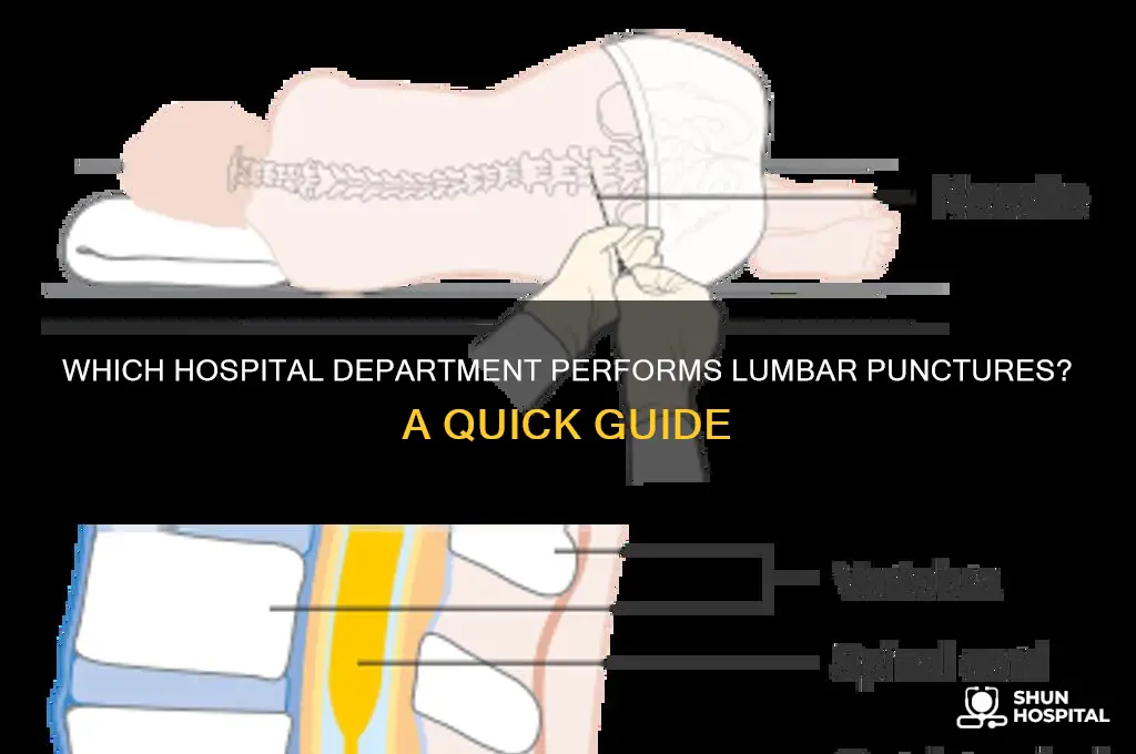what hospital department is in charge of lumbar puncture