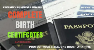 Which Hospital Department Handles Complete Birth Certificate Issuance?