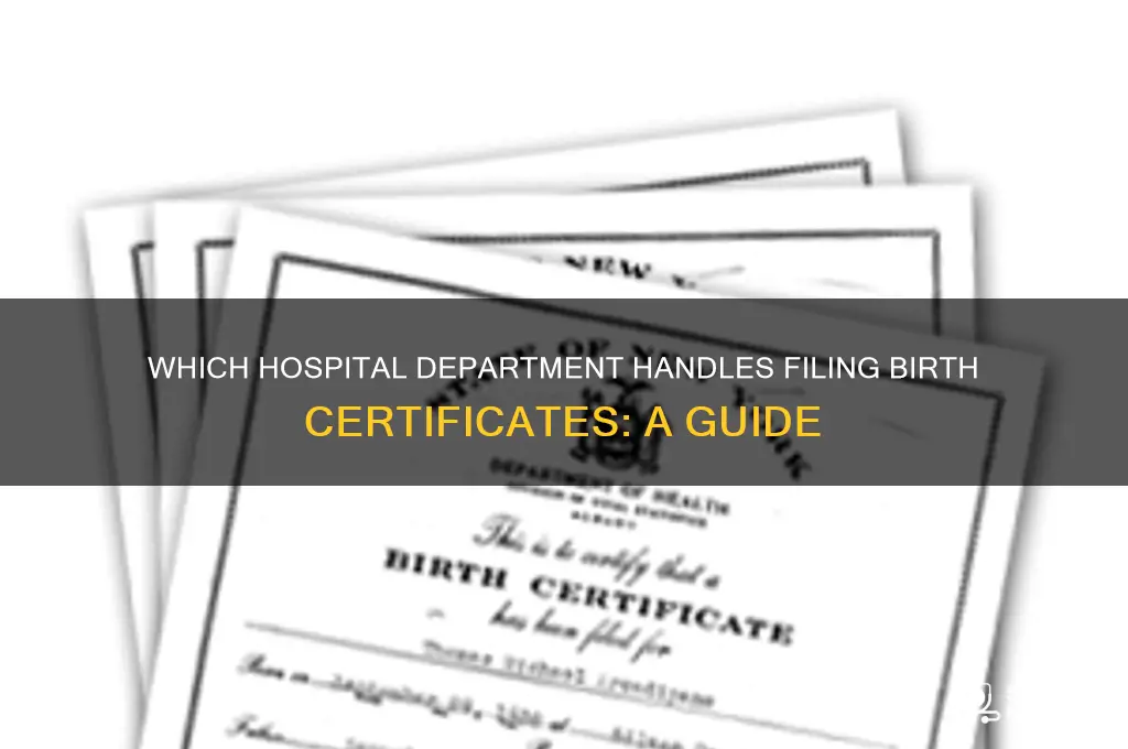 what hospital department is responsible for filing the birth certificates