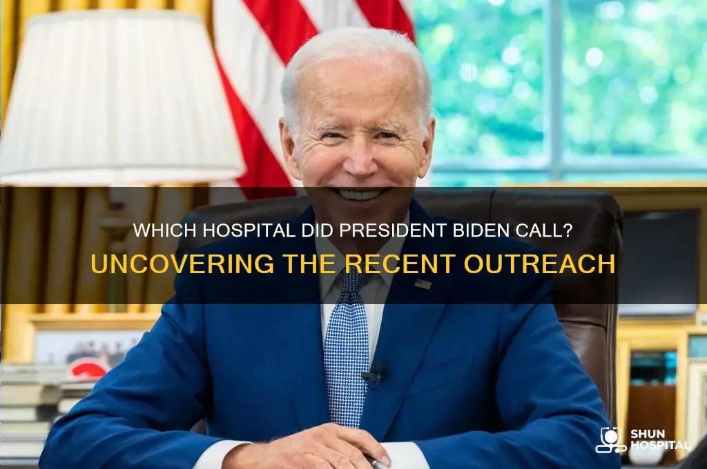 what hospital did biden call