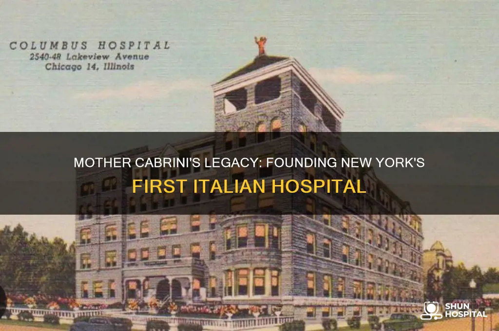 what hospital did mother cabrini found in new york
