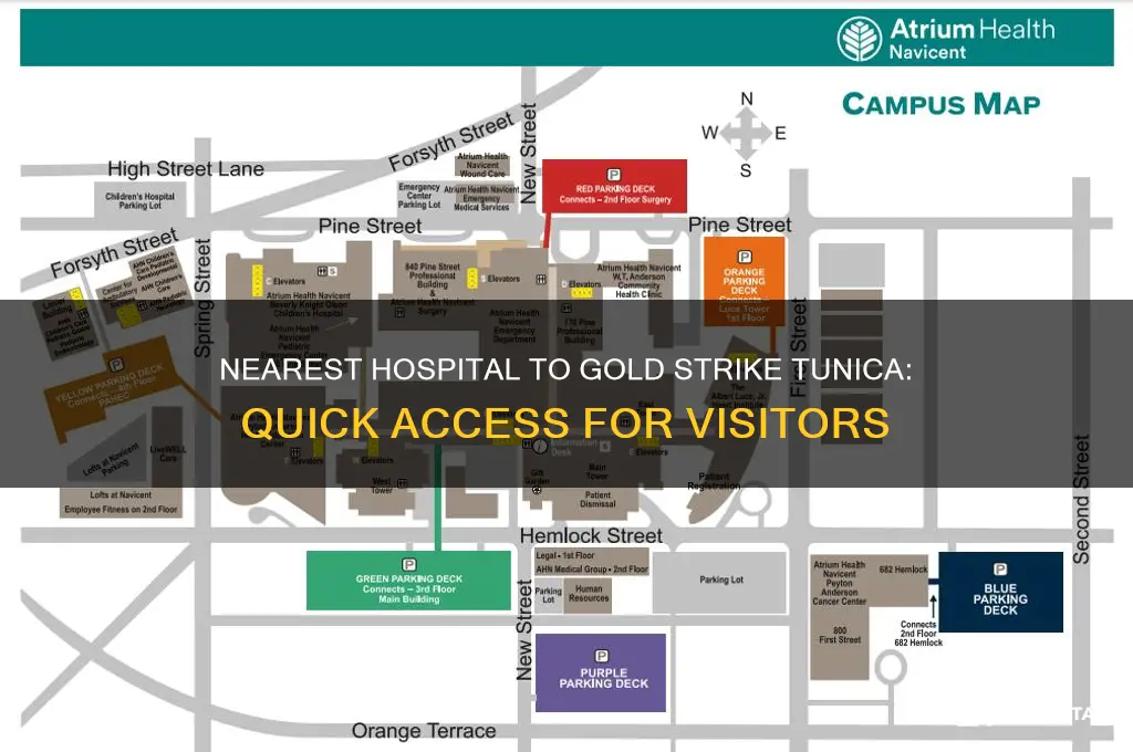 what hospital is nearest to the gold strike in tunica