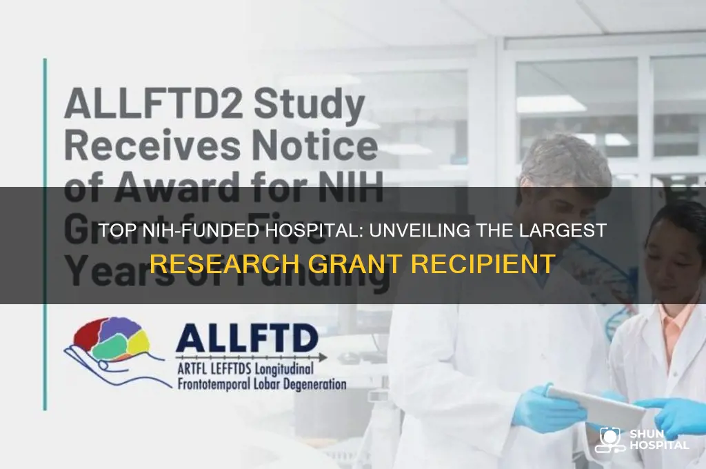what hospital received the most research grants from nih