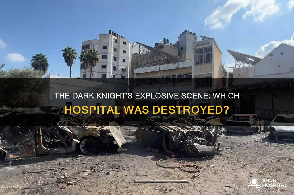what hospital was blown up in the dark knight