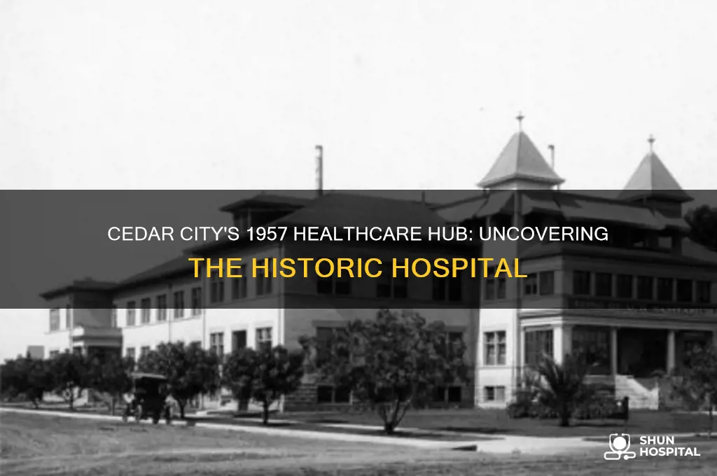 what hospital was located in cedar city utah in 1957