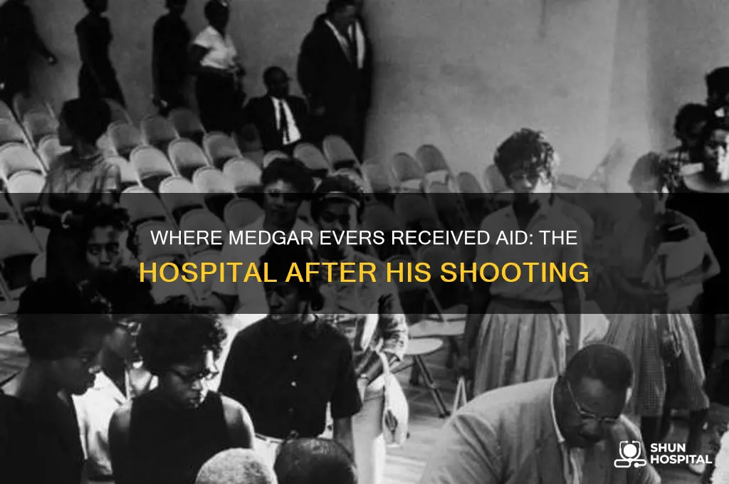 what hospital was medgar evers helped after the shooting