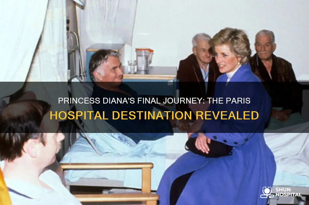 what hospital were they taking princess diane to in paris