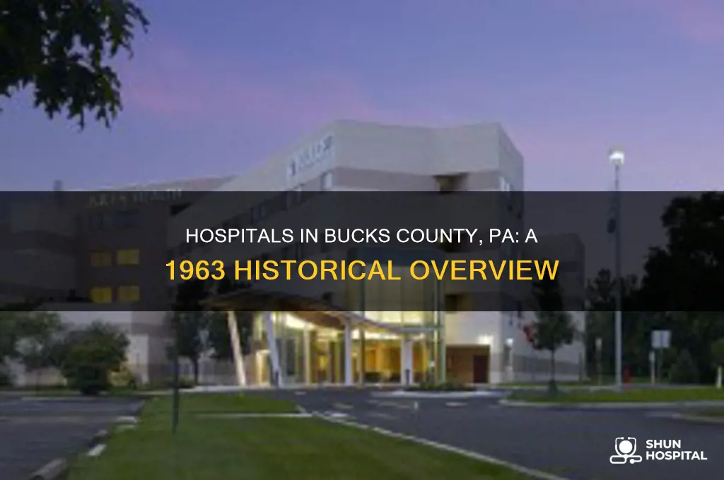 what hospitals are located in bucks county pa in 1963