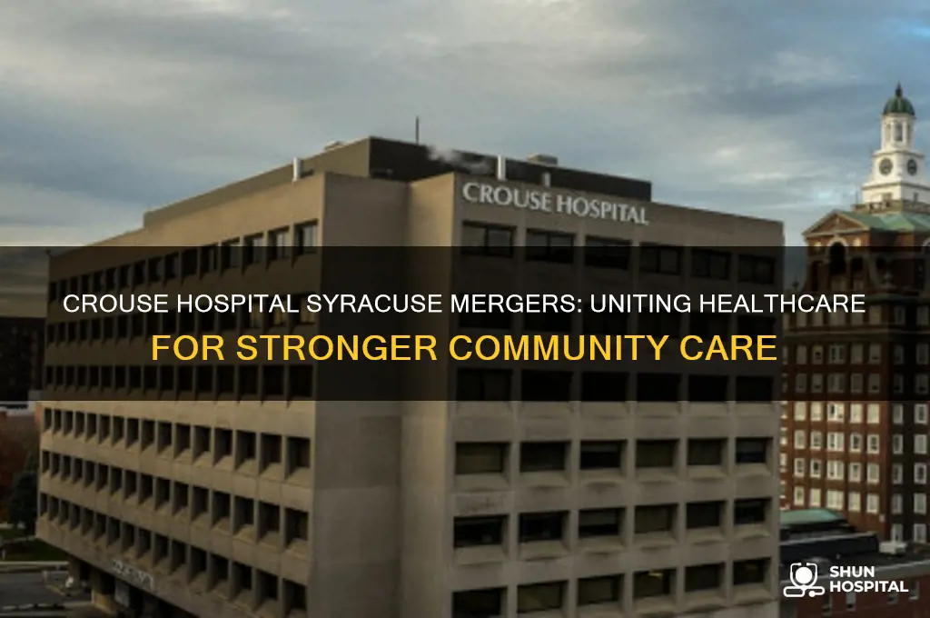 what hospitals did crouse hosp in syr merge with