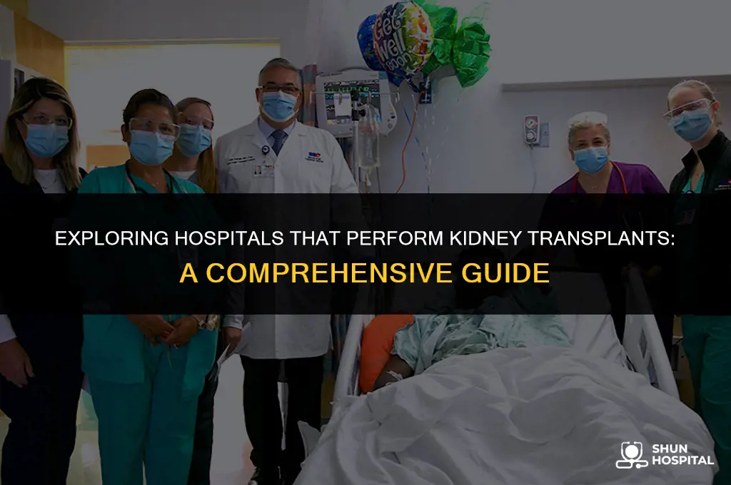 what hospitals do kidney transplants