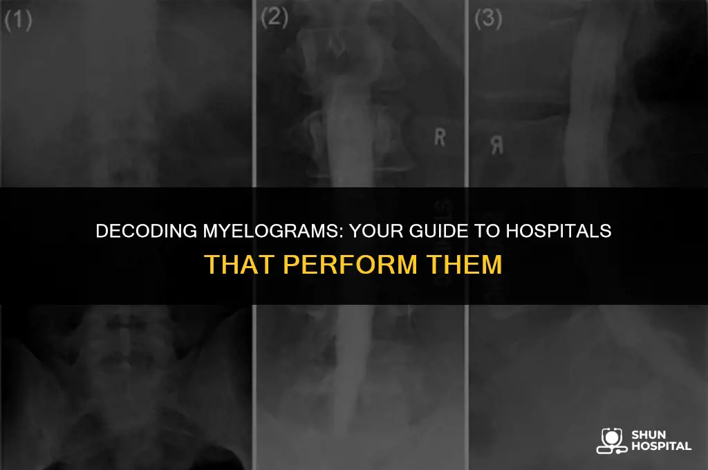 what hospitals do myelograms