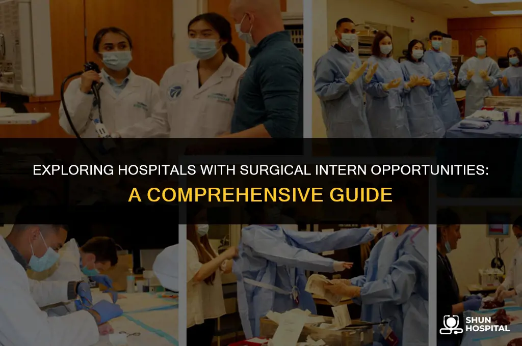 what hospitals have surgical interns