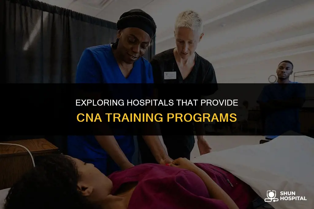 what hospitals offer cna training
