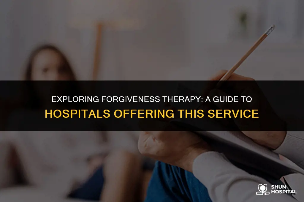 what hospitals offer forgiveness therapy