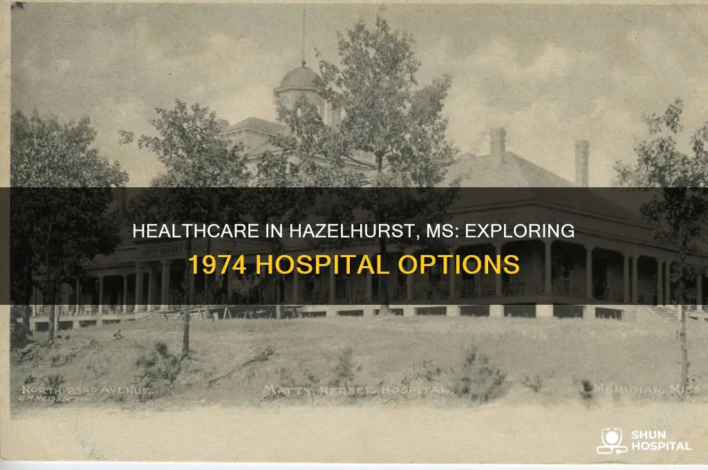 what hospitals were available in hazelhurst ms in 1974