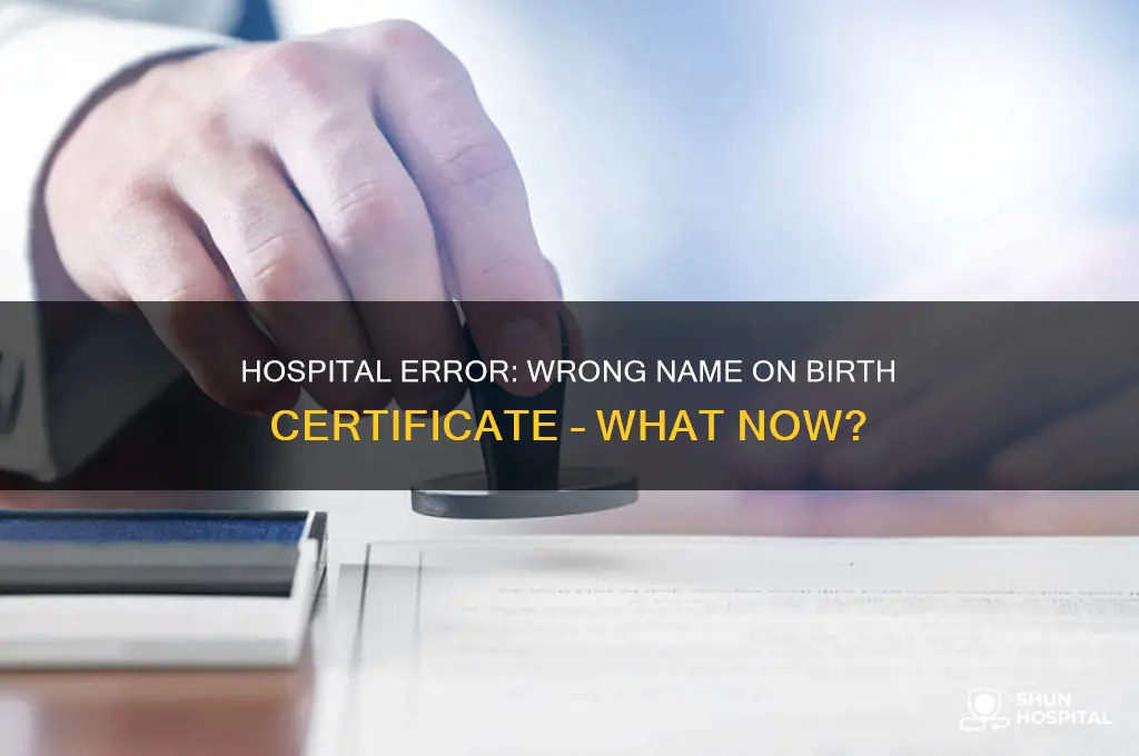 what if hospital entered wrong name on birth certificate