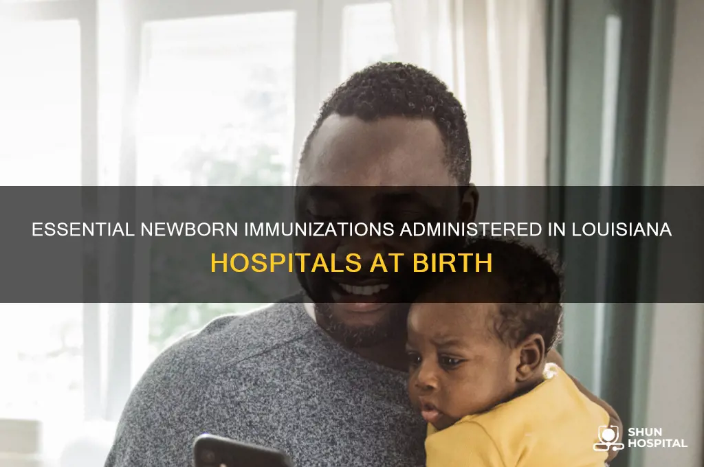 what immunizations are given at birth in louisiana hospitals