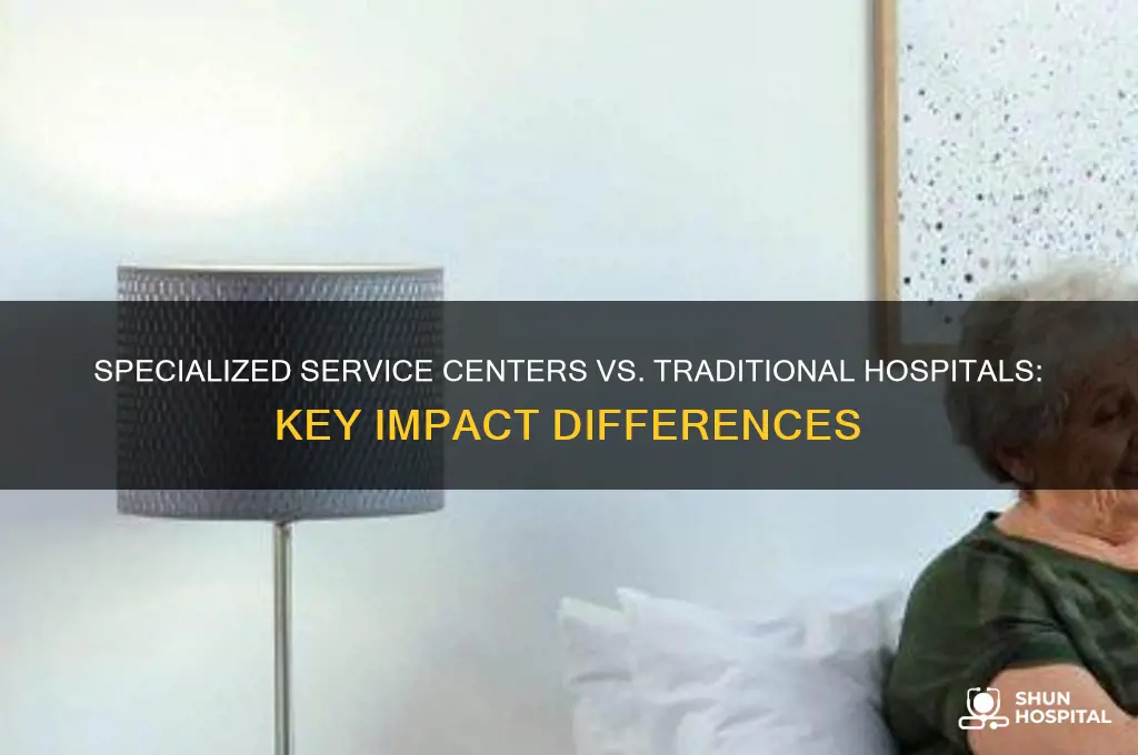 what impact do specialized service centers differ from traditional hospitals