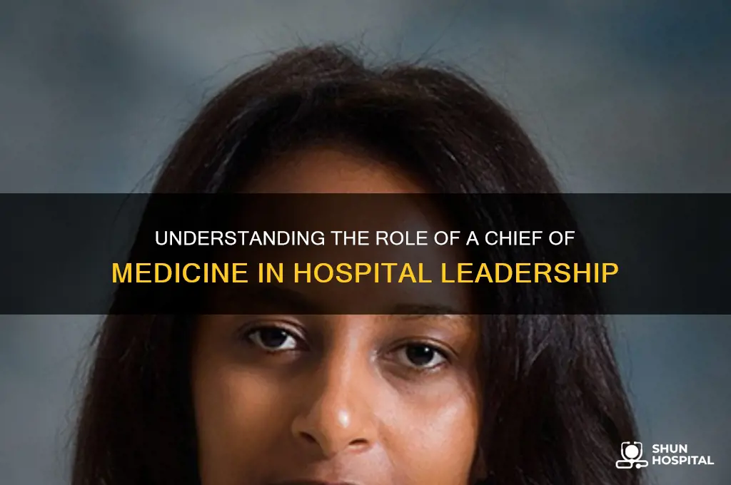 what is a chief of medicine at a hospital