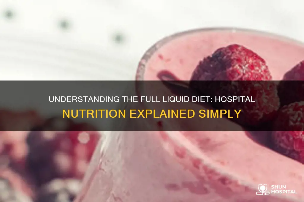 what is a full liquid diet in the hospital