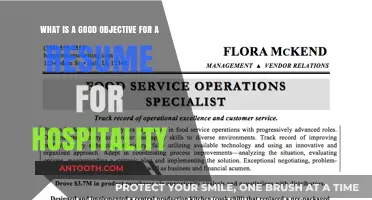 Crafting a Winning Resume Objective for Hospitality Careers