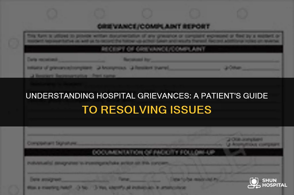 what is a hospital grievance