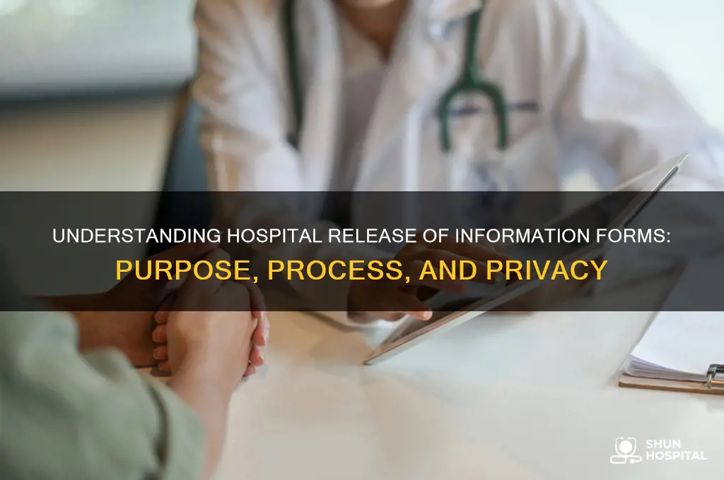 what is a release of information form at a hospital
