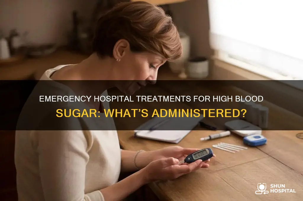 what is administered for high blood sugar in the hospital