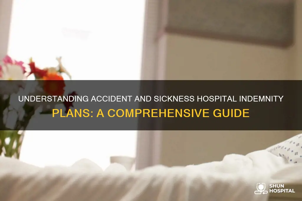 what is an accident and sickness hospital indemnity plan