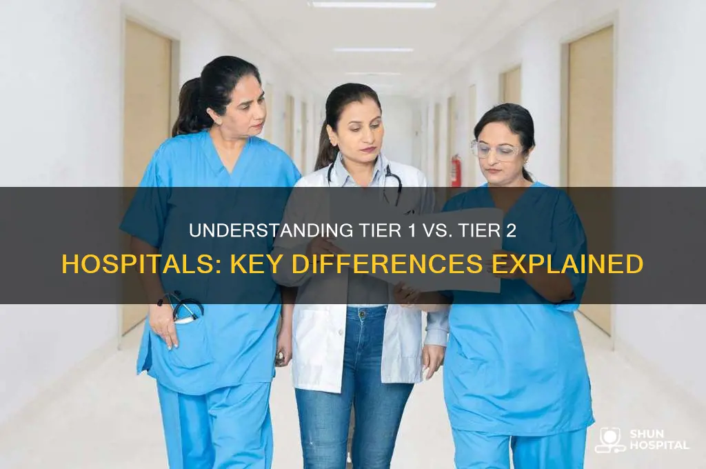 what is difference between tier1 and tier 2 hospital